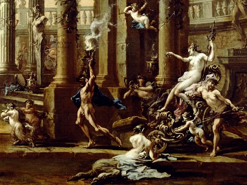 1667-Alessandro Magnasco - Il trionfo di Venere - Getty Museum - dettaglio